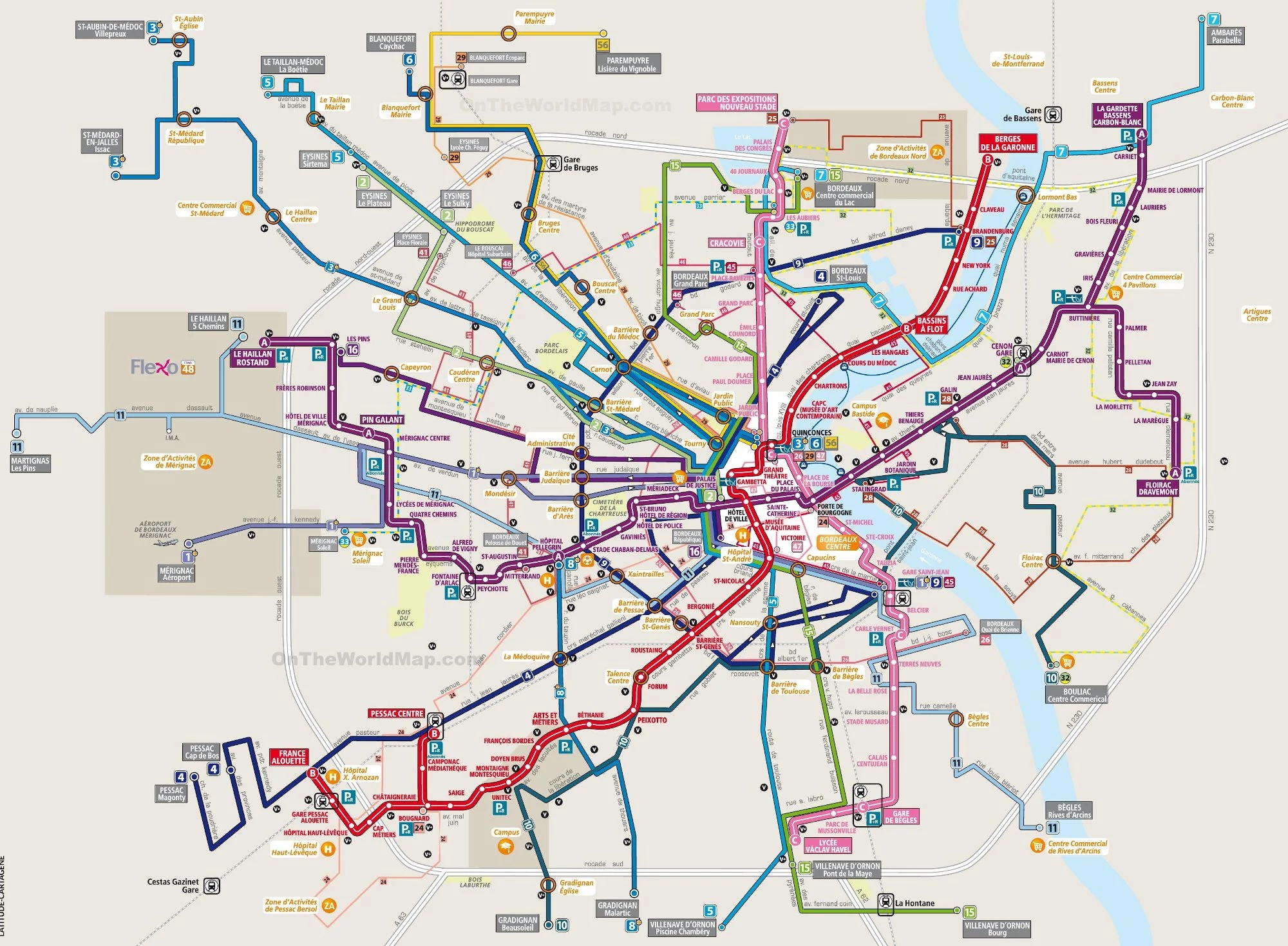 plan transport Bordeaux